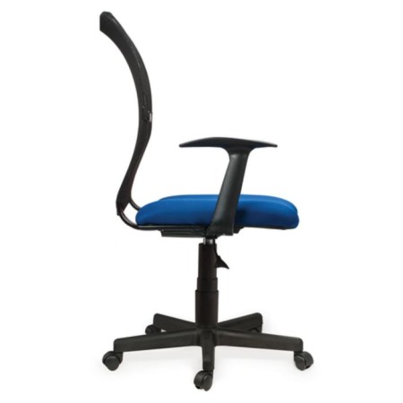 The operator’s chair Brabix Spring MG-307, with armrests, combined blue/black-1