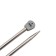 The knitting needles are straight, metal, 35 cm/7.0 mm