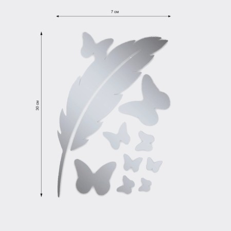 Wall mirror "tender", 9 elements, a rr from 30 x 7.5 cm to 2 x 2.3 cm-2