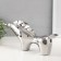 Souvenir ceramics "Purposeful horse" silver 7x39.5x17 cm