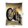 Decorative panel with photo printing "Yellow Motorcycle", vertical, size 150x200 cm