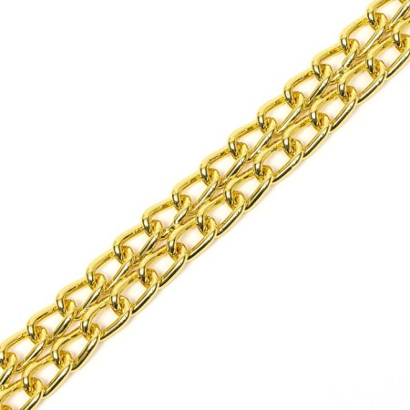 Collar - two -rowing metal nozzle, 45 cm, wire thickness 2 mm, golden-3