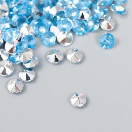 Decor for creativity in the bottle "Rhinestones. Light-blue" set 250 pcs d = 0.6 cm 4x3x3 cm-2