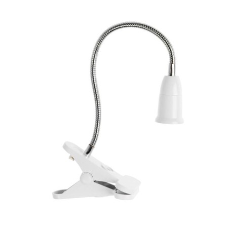 A cartridge on a flexible leg under the lamp E27, 30 cm, with an off., White, 220V