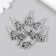 Decor for creativity Metal "Dwarf" set 8 pcs silver 1.1x2.3 cm