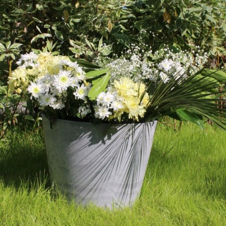 Kashpo for flowers and plants, 30l light gray 41x41x33cm-4