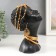 Souvenir Polystone Bust "Girl from the African tribe" Black with gold 23x10x18.5 cm