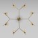 EUROSVET PRISM ceiling lamp 60143/8, E14, 8x60W, 900x900x680 mm, brass color