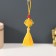 Suspension textiles, plastic "Knot of happiness and infinity" yellow 8.5 cm