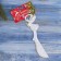Christmas tree decoration "Knife" 16.5x4 cm, white-gold