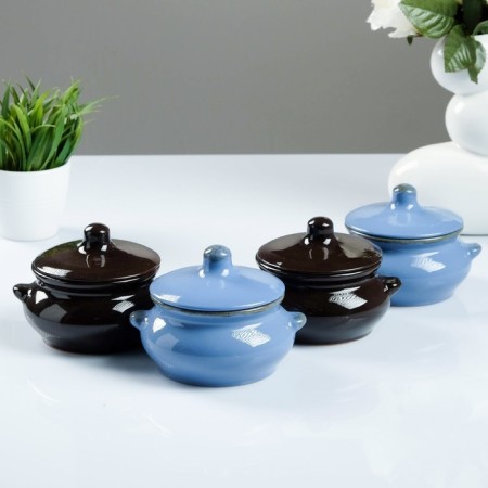 Set of pots "Pancake" 4x0.5l, rainbow mix-16