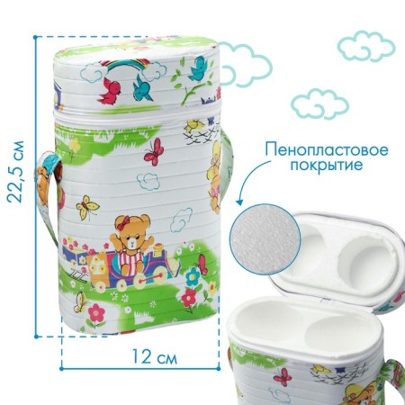 Thermal Summer is a container for two children's bottles (polystyrene), color mix-3