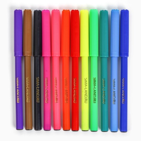 Flomasters 12 colors, a ventilated cap, "September 1: Cat"-1