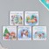 Magnet tree "Children" 7x7 cm mix 5 types