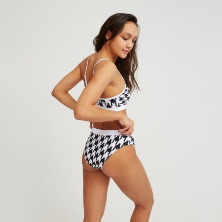 Swimsuit female separate minku color white/black, size 48-6