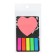 Set of block-stacking with a sticky edge plastic 20l*5 colors fluor, 45*12mm, block 30l, 70*70 mm