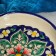 Maslenka Rishtan ceramics "Flowers", 17 cm, blue
