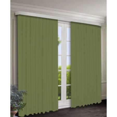 Set of curtains, size 150x250 cm, 2 pcs, olive color