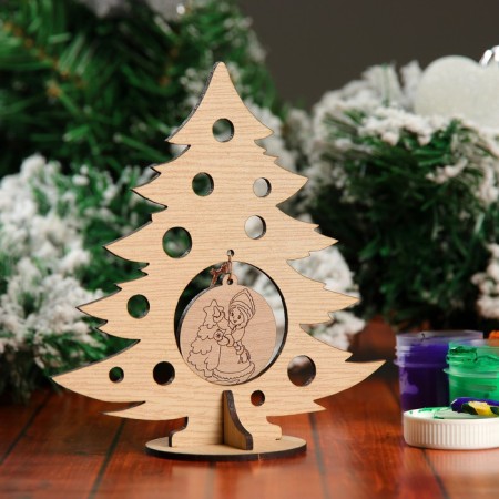 Souvenir "Christmas tree with the Snow Maiden" on the stand