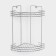 Bathroom shelf is angular 2-tier, 19 × 30 cm, chromium color