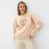 Female sweatshirt Minaku: Velvet Collection Milk color, size 42