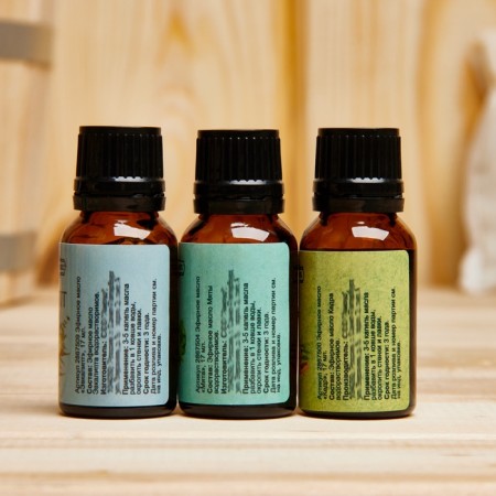 A set of essential oils of eucalyptus, mint, cedar, "Dobroparov", 3 pcs of 17 ml-11