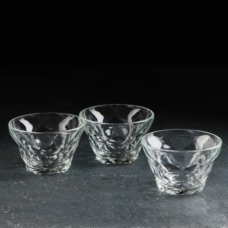 A set of glass creammans "Ice Diamant", 350 ml, 3 pcs