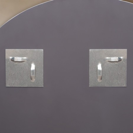 Mirror, wall -mounted, with sandblasting graphics, with shelves, 50 × 70 cm-3