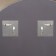 Mirror, wall -mounted, with sandblasting graphics, with shelves, 50 × 70 cm