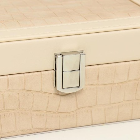 Casket to the leatherette for jewelry "Milk python" Combined 7.5x14x20 cm-3