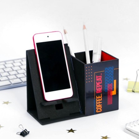 Organizer for the office with a stand for the phone "Geometry"-2