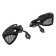 Protection of hands on the steering wheel of a motorcycle, plastic, black, set 2 pcs