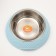 Metal bowl on a plastic base 400 ml, 18.5 x 18.5 x 6 cm, blue