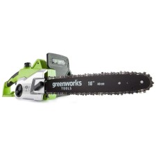 Пила цепная электрическая Greenworks GCS1840, 1800 Вт, шина 40 см, паз 1.3 мм, 56 зв