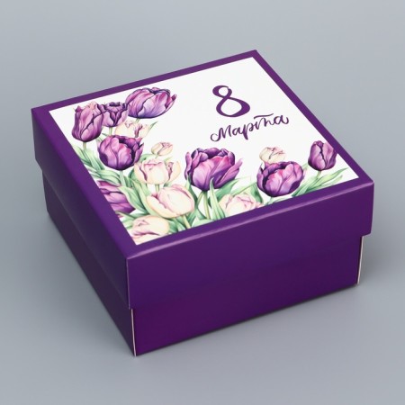 The box is folding, the cover is, "March 8", 10 x 10 x 5 cm without a window-1