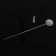 The basis "Brooch-Igla" l = 7.5 cm, 1cm site (set 5pcs), silver color
