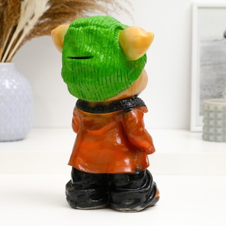 Piggy bank "Pig with puck" 25x17x12cm-2