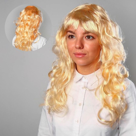 Carnival wig "Blonde", Kudri, district. 56, 120 g