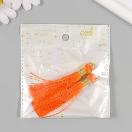 Decor for creativity Textile "Brush. Olivia" Orange set 2 pcs 8x1.2 cm-3