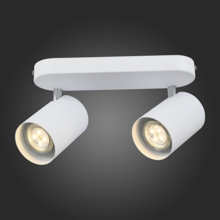 STAST ST LUCE. SL597.501.02. 2x3 W, GU10 LED, 3000K, 33x15 cm, white color, chrome-2