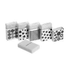 Eraser Artgraphix, rectangular, in a cardboard holder, white, mix