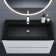 Sink uperwood Classic quartz 90 cm, quartz, black matte, space