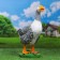 Garden Figure "Screaming Goose" 18x20x44cm