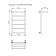 Water towel "Sanprise" Aurora P6, 400x700 mm, with a shelf, lower connection, chrome