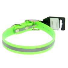 Biotan collar with a reflective strip, 39-51.5 x 2.5 cm, green