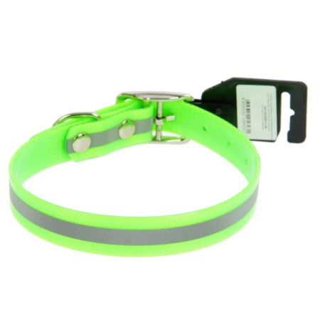Biotan collar with a reflective strip, 39-51.5 x 2.5 cm, green