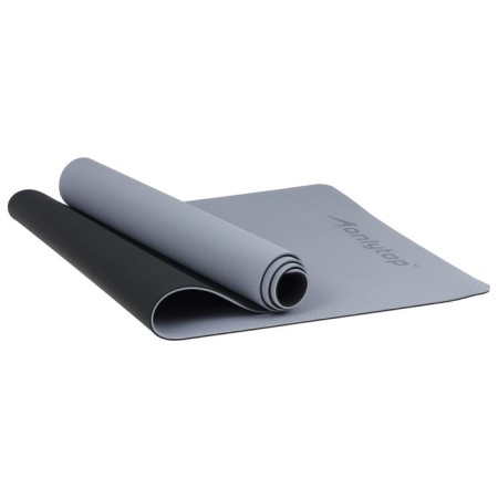 Fitness and yoga mat, 183x61x0.6 cm, gray/black color-13