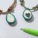 Set 3 objects: 2 bracelets, pen "Avocado, green-orange color, 5 cm