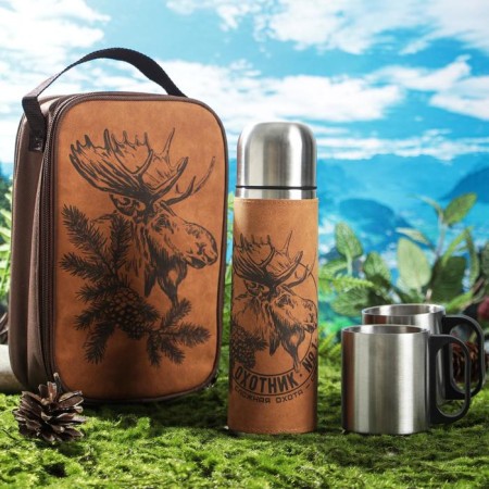 Set "Elk", thermos 500 ml, mug 2 pcs