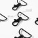 Metal carbine, 41 × 30 mm / 25 × 2 mm, 5 pcs, black color